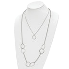 Chisel Stainless Steel Polished with Circles 2-Strand 20 inch Necklace