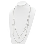 Chisel Stainless Steel Polished with Circles 2-Strand 31 inch Necklace