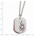 Brown IP-Plated Dog Tag Necklace in Stainless Steel