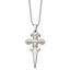 Chisel Stainless Steel Polished Dagger Pendant on a 24 inch Ball Chain Necklace