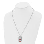 Medical ID Dog Tag Necklace in Stainless Steel