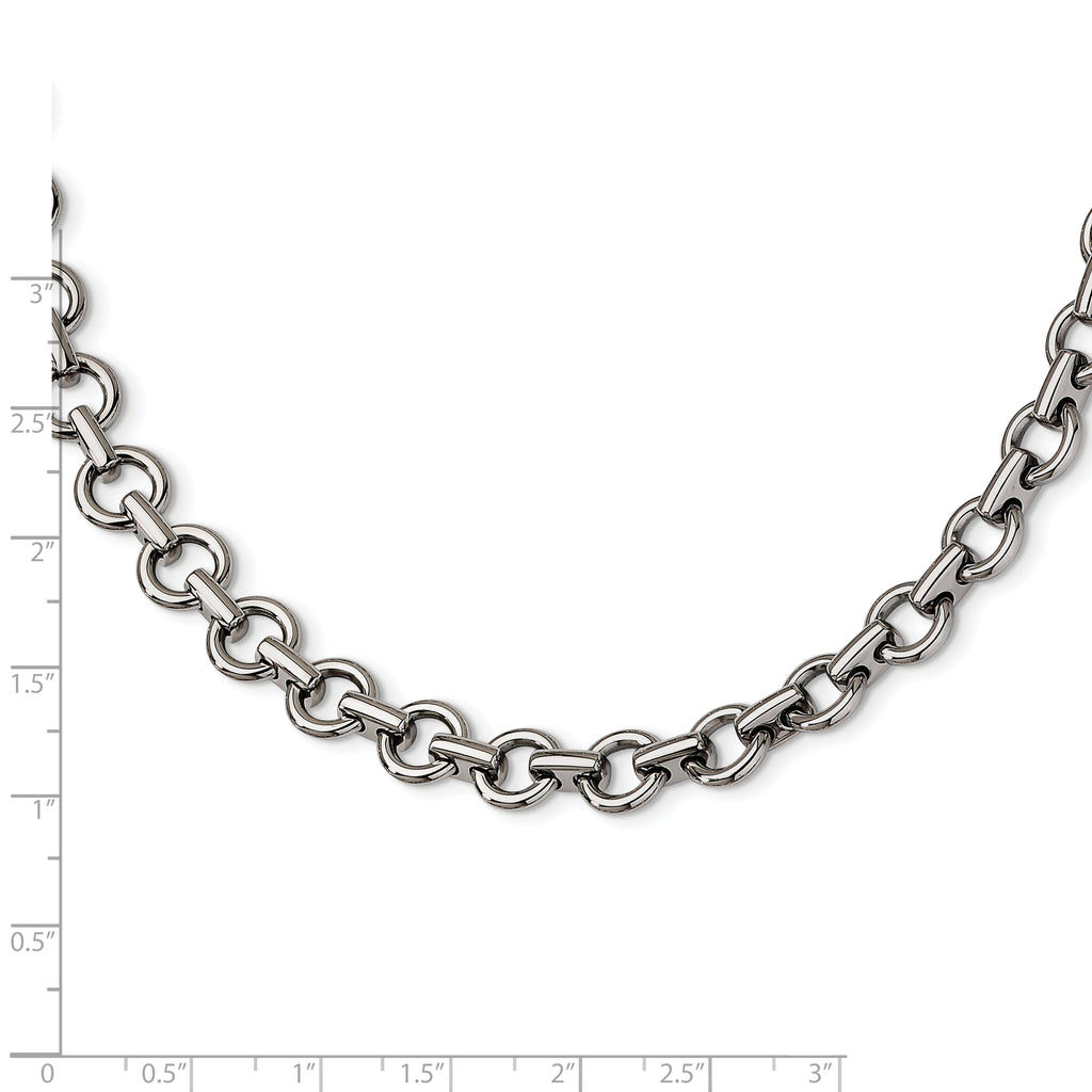 Chisel Stainless Steel Polished 20 inch Circle Link Necklace