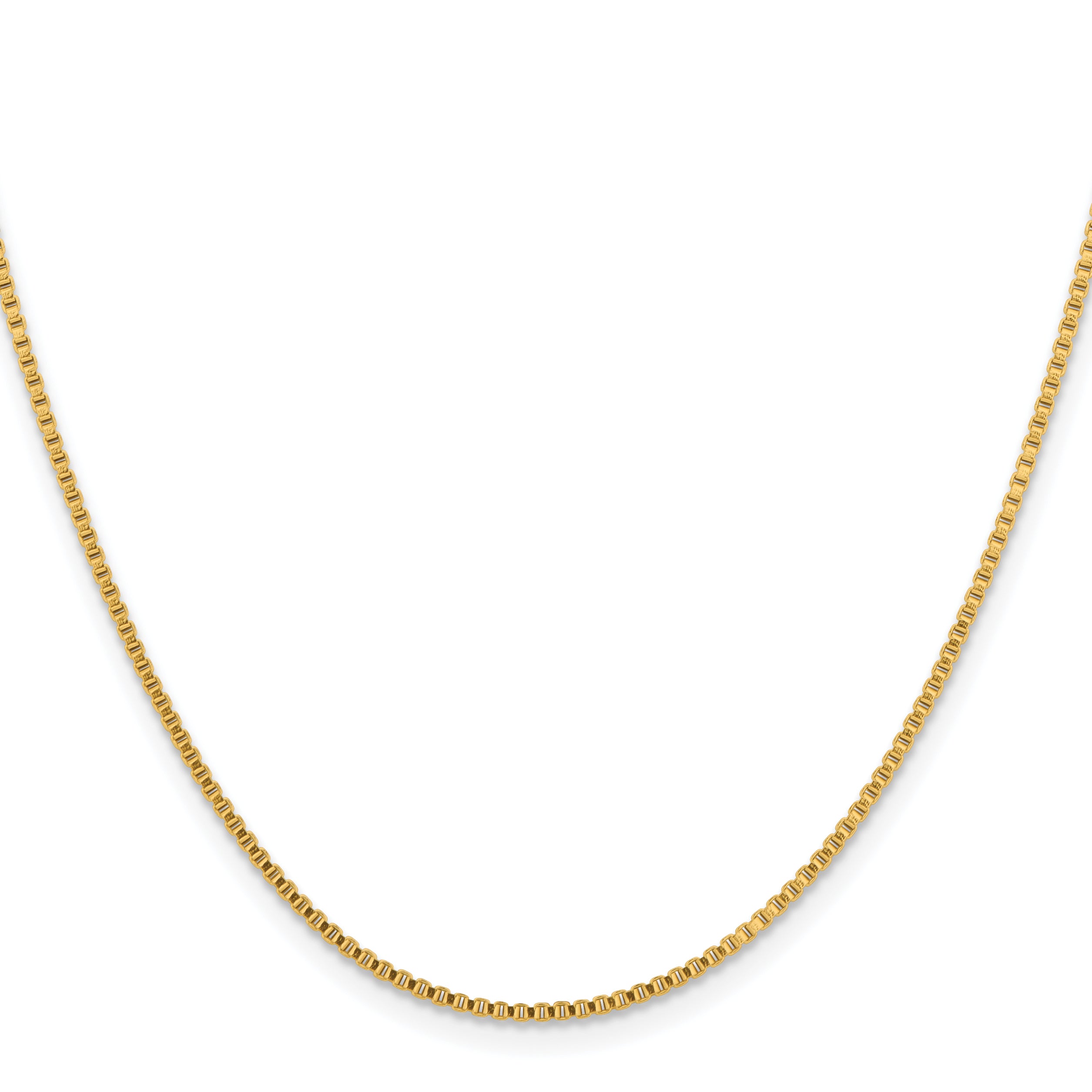 Chisel Stainless Steel Polished Yellow IP-plated 1.5mm 18 inch Box Chain