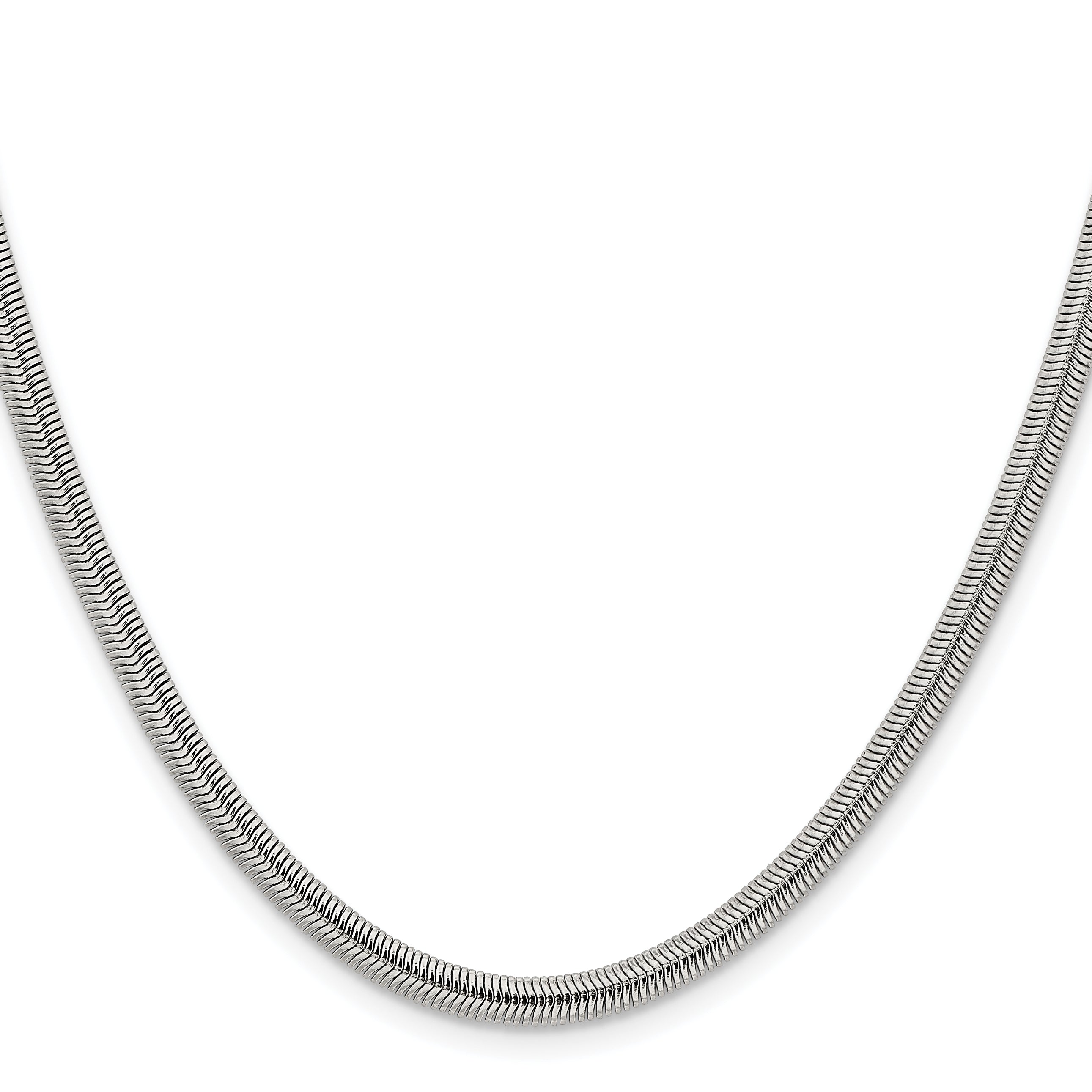 Chisel Stainless Steel Polished 4.2mm 20 inch Flat Snake Chain