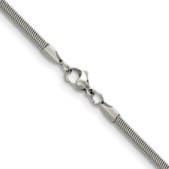 Chisel Stainless Steel Polished 4.2mm 20 inch Flat Snake Chain