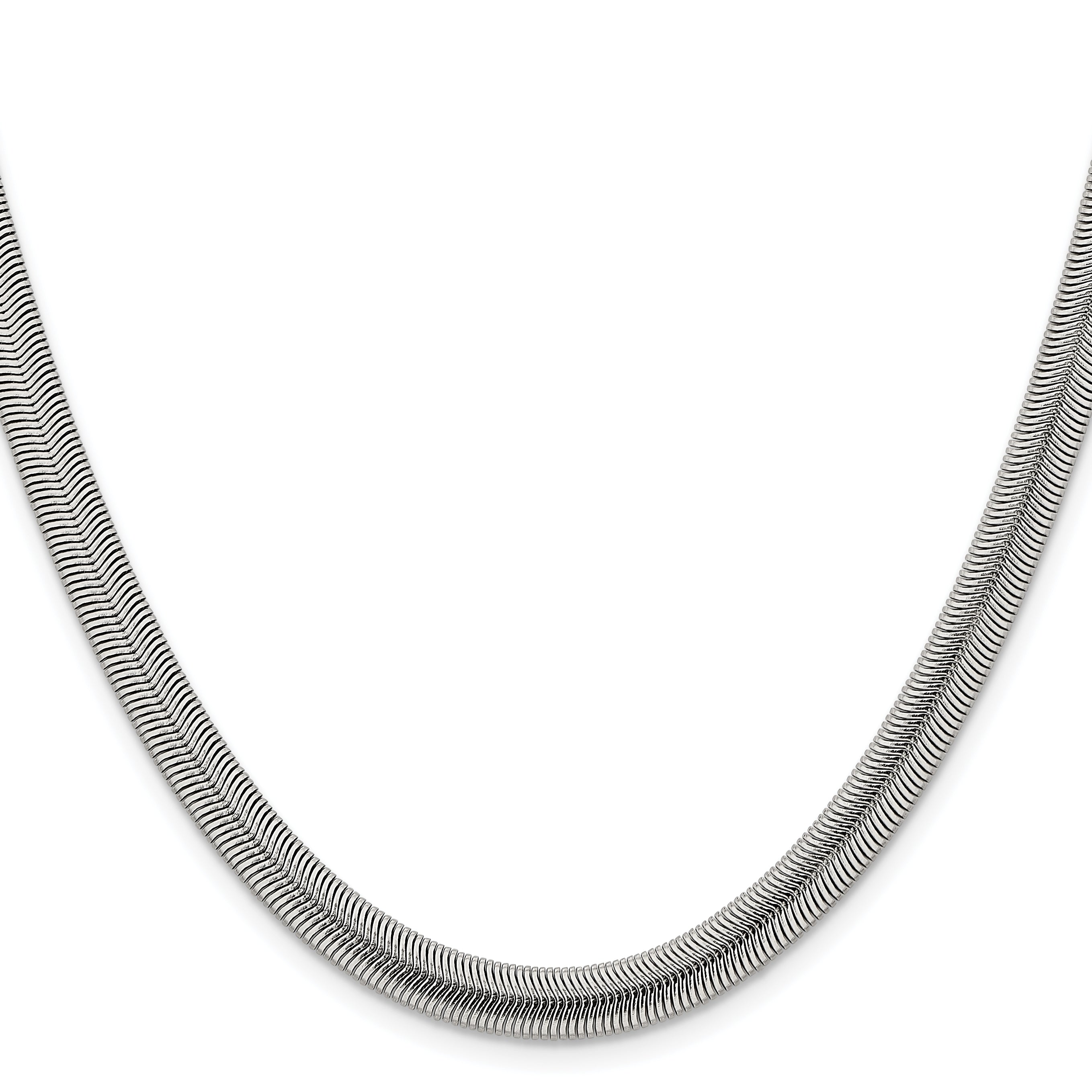 Chisel Stainless Steel Polished 6.2mm 20 inch Flat Snake Chain