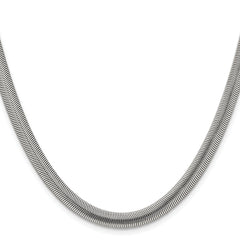 Chisel Stainless Steel Polished 6.2mm 20 inch Flat Snake Chain