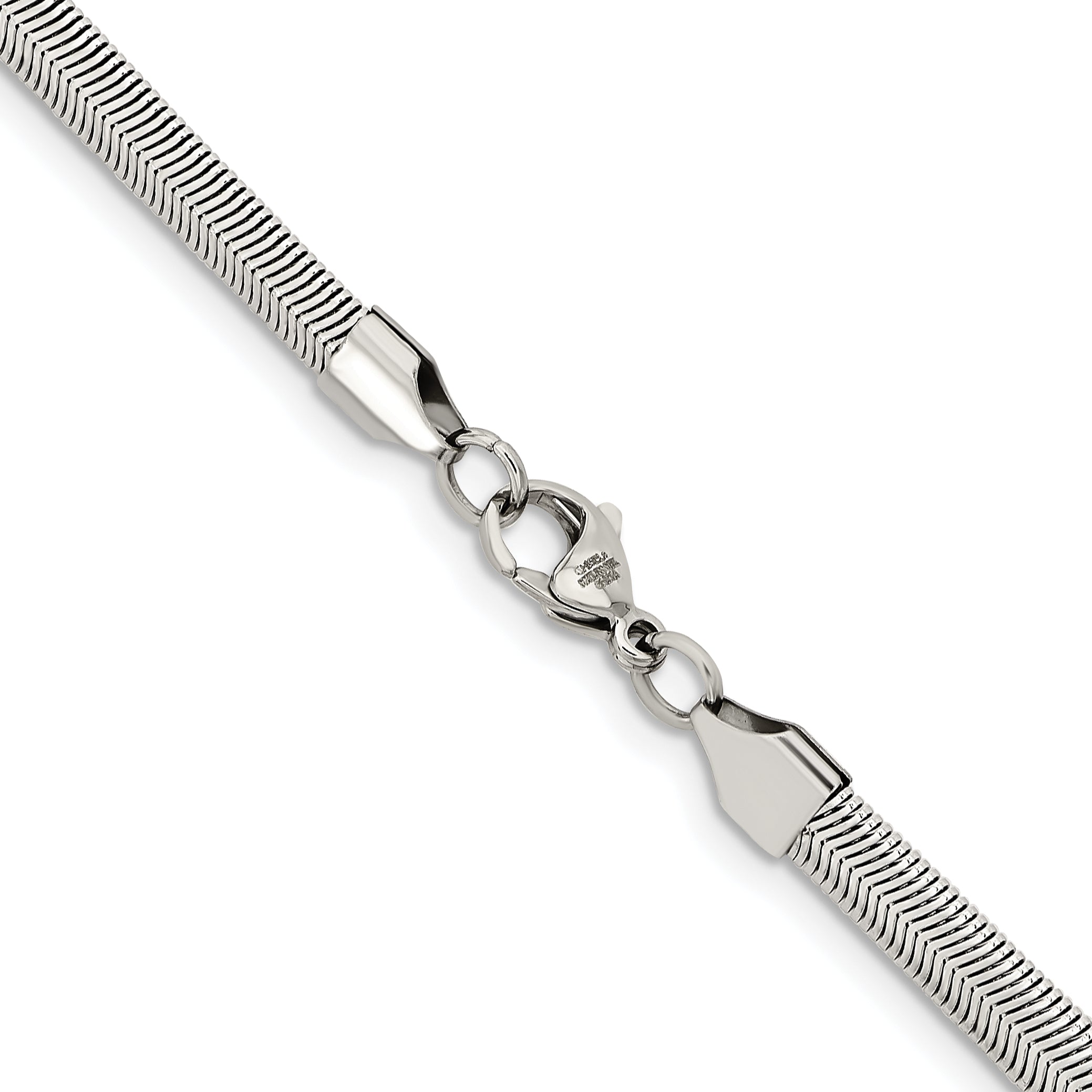 Chisel Stainless Steel Polished 6.2mm 20 inch Flat Snake Chain