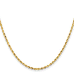 Chisel Stainless Steel Polished Yellow IP-plated 2.4mm 18 inch Rope Chain