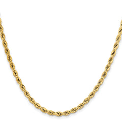 Chisel Stainless Steel Polished Yellow IP-plated 4mm 18 inch Rope Chain