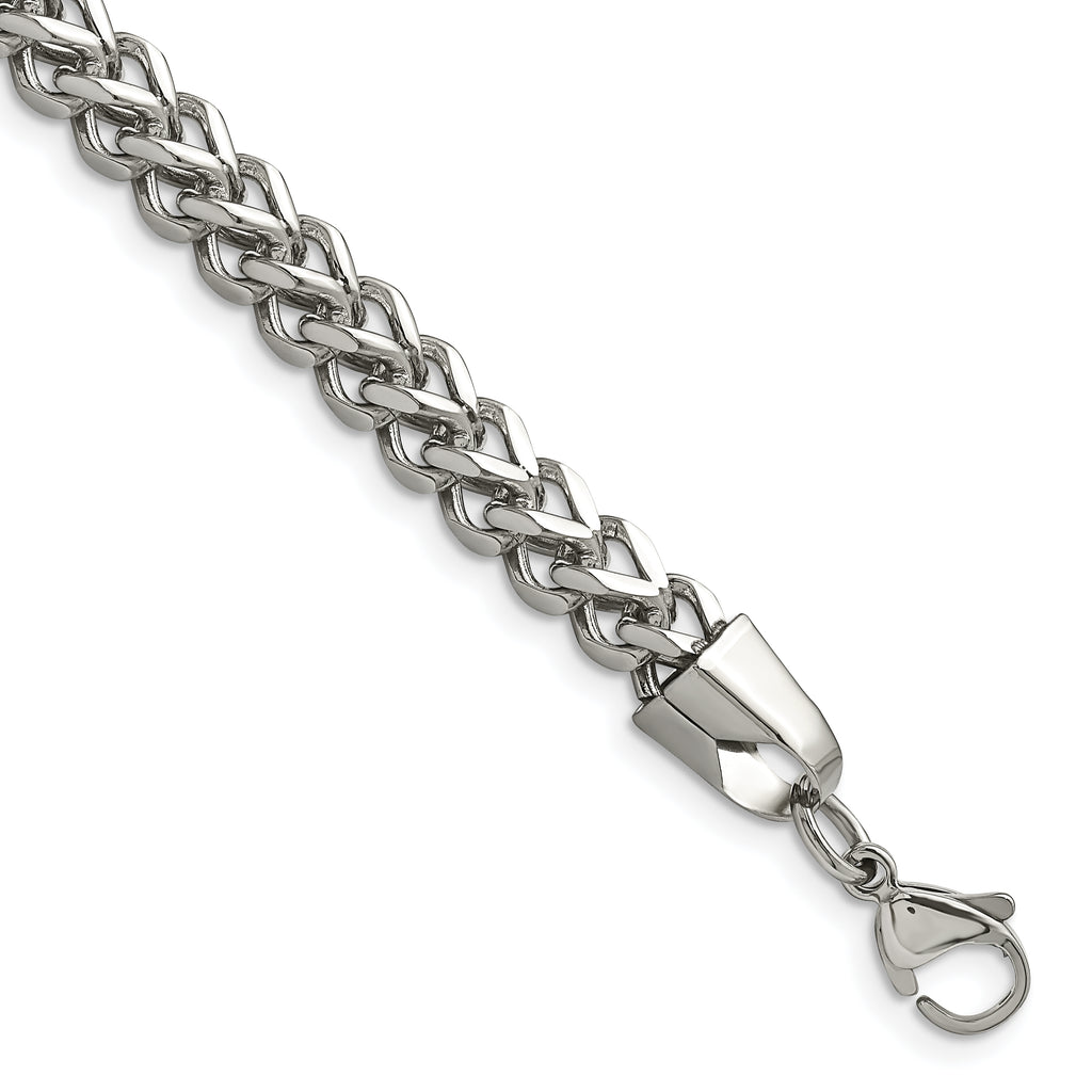 Chisel Stainless Steel Polished 5.5mm 8.5 inch Franco Chain