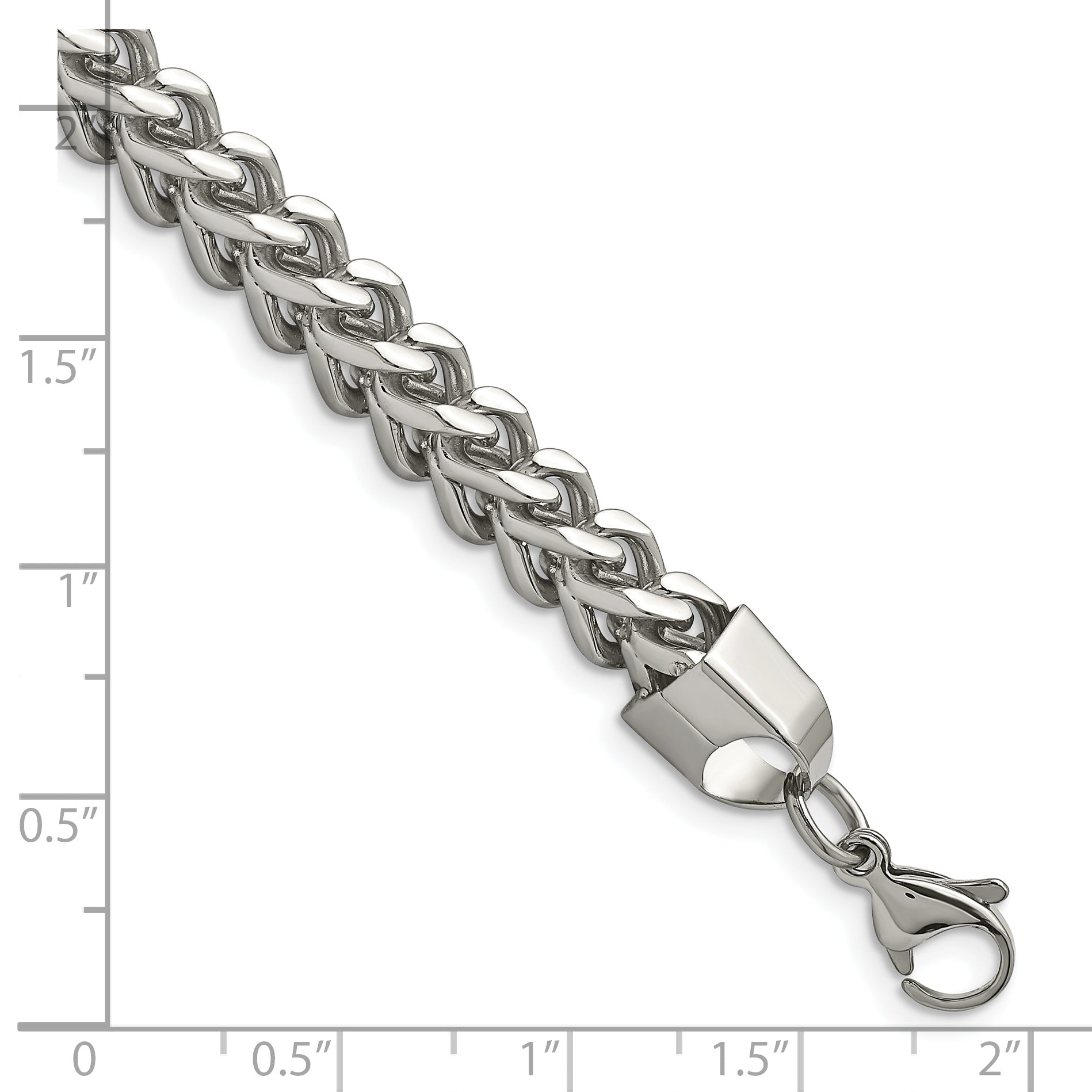 Chisel Stainless Steel Polished 6.75mm 9 inch Franco Chain Secondary image