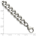 Polished Curb Chain Bracelet in Stainless Steel, 11.5mm