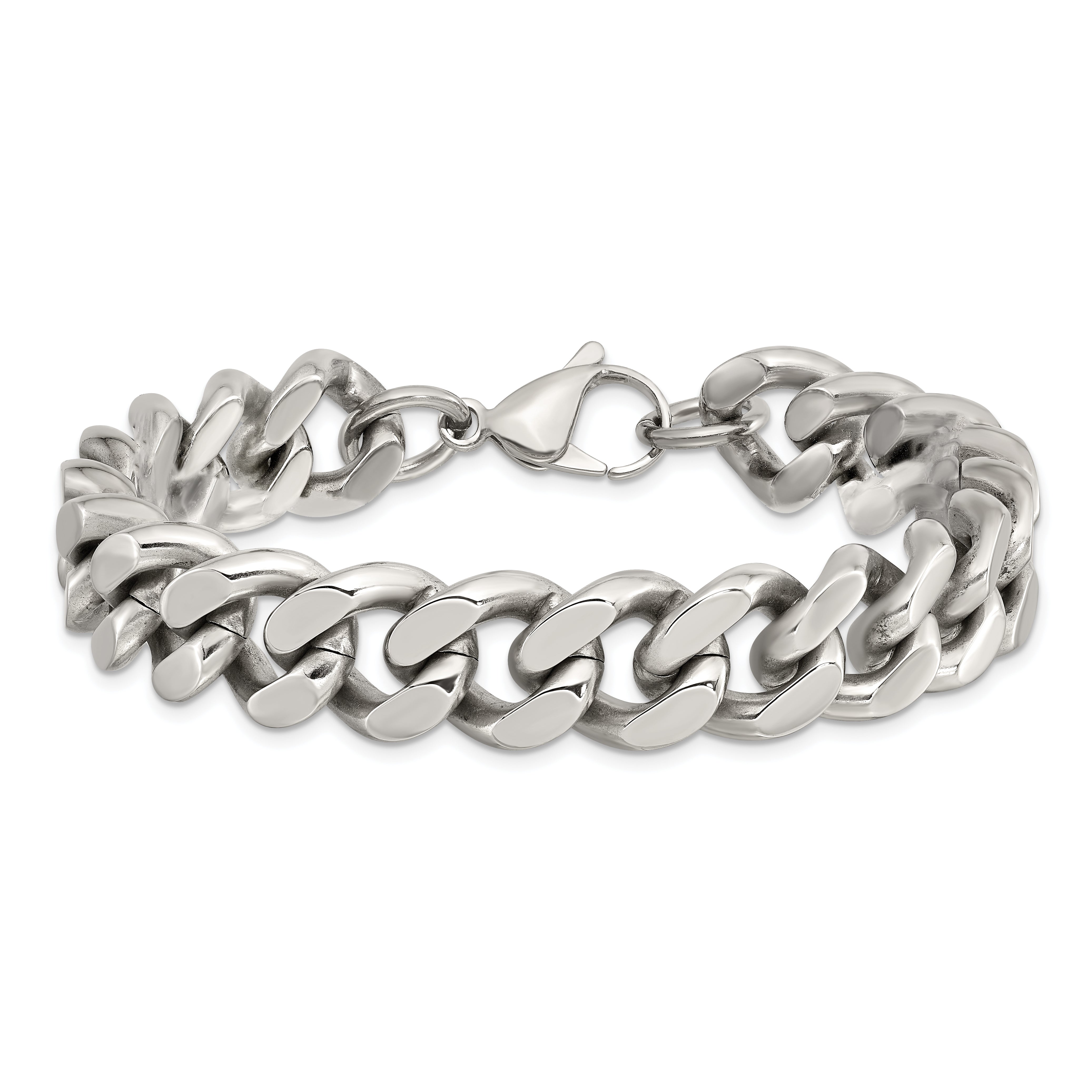 Chisel Stainless Steel Polished 13.75mm 8.5 inch Curb Chain Secondary image
