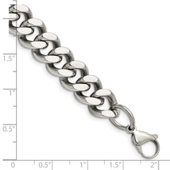 Chisel Stainless Steel Polished 13.75mm 8.5 inch Curb Chain