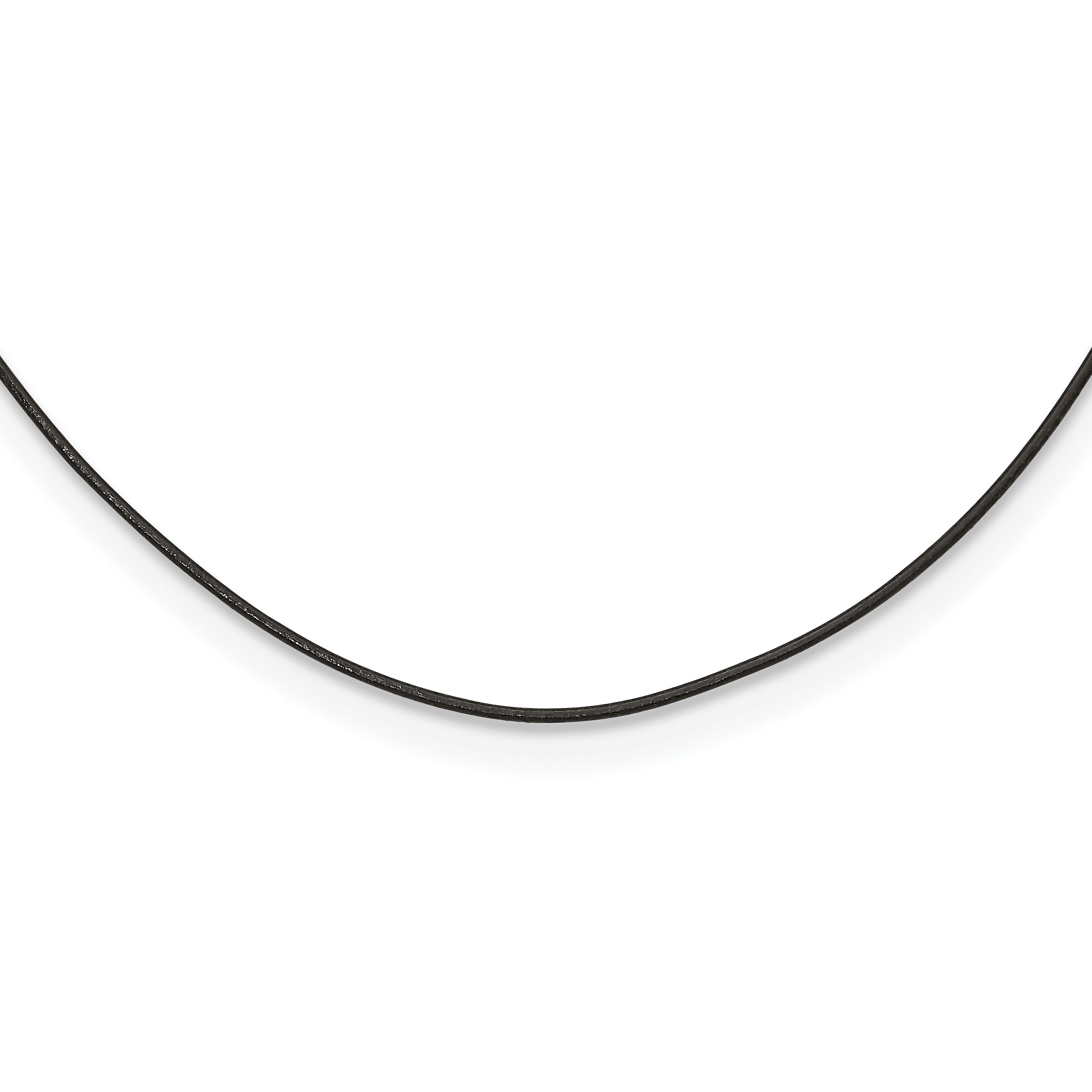 Chisel Stainless Steel Black Leather 1.5mm Cord 20 inch Necklace Main image