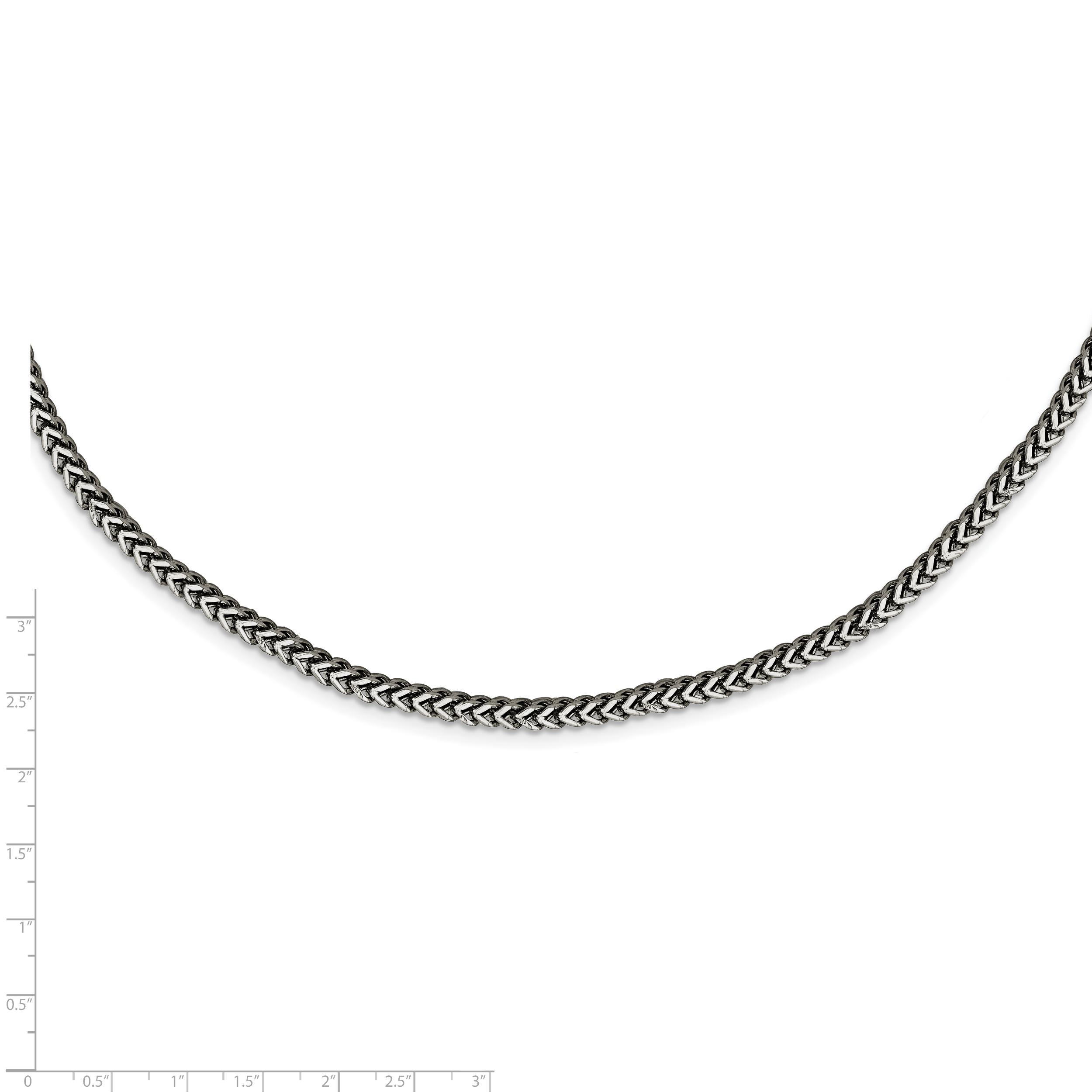 Chisel Stainless Steel Polished 24 inch Franco Chain