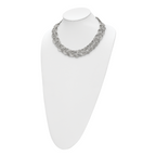 Polished Circle Link Necklace in Stainless Steel