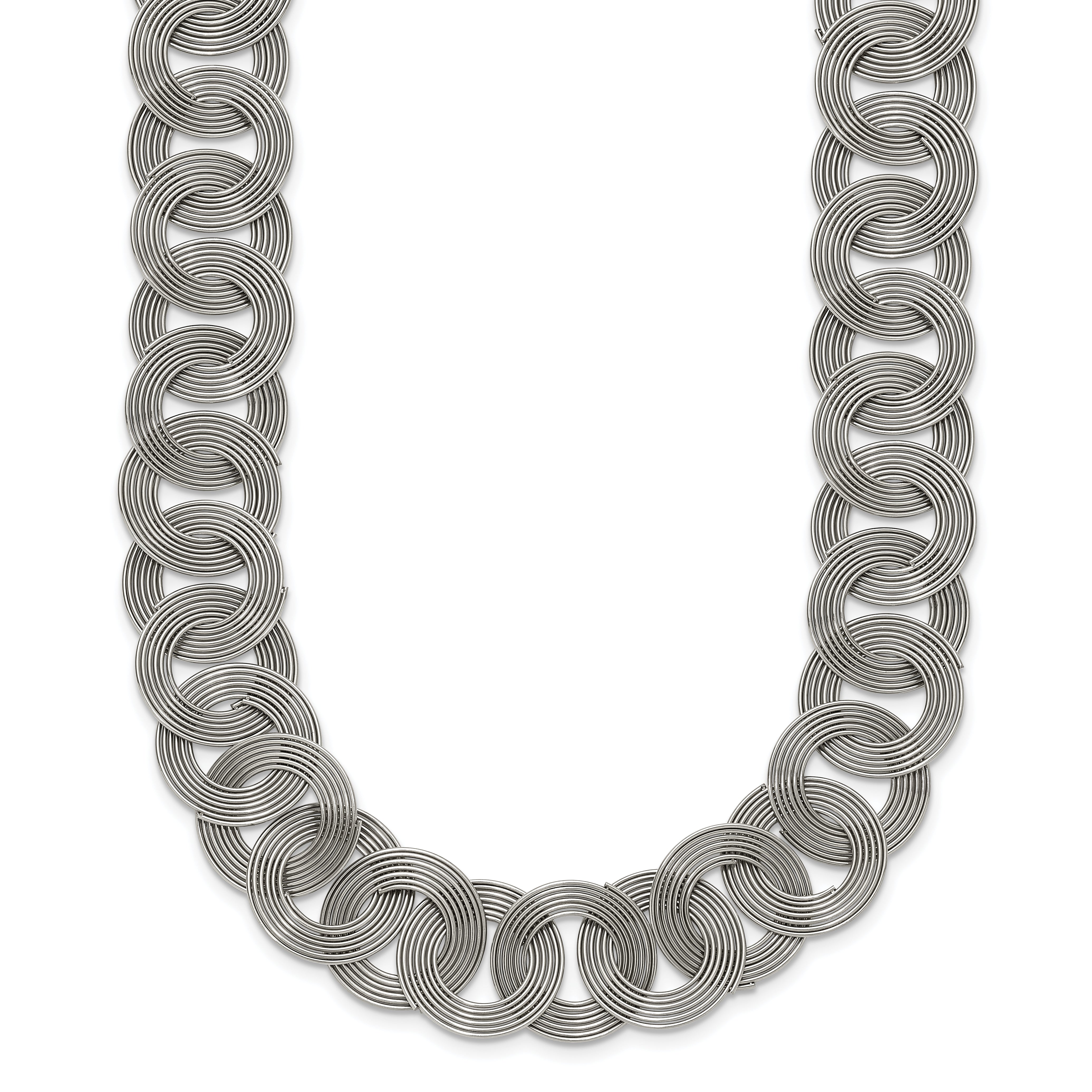 Chisel Stainless Steel Polished 19 inch Circle Link Necklace Main image