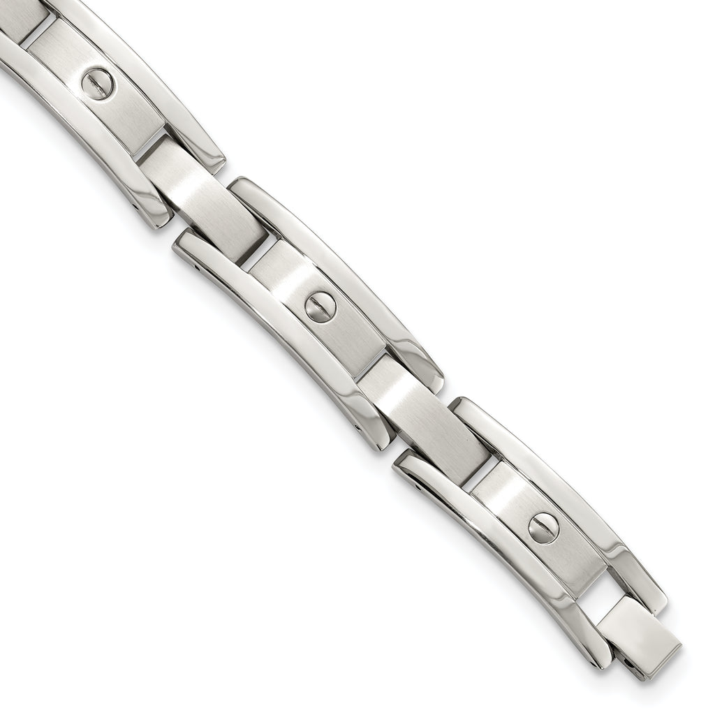 Sophia Jewelers Stainless Steel Men's Bracelet and Accessories Set Engravable Gift