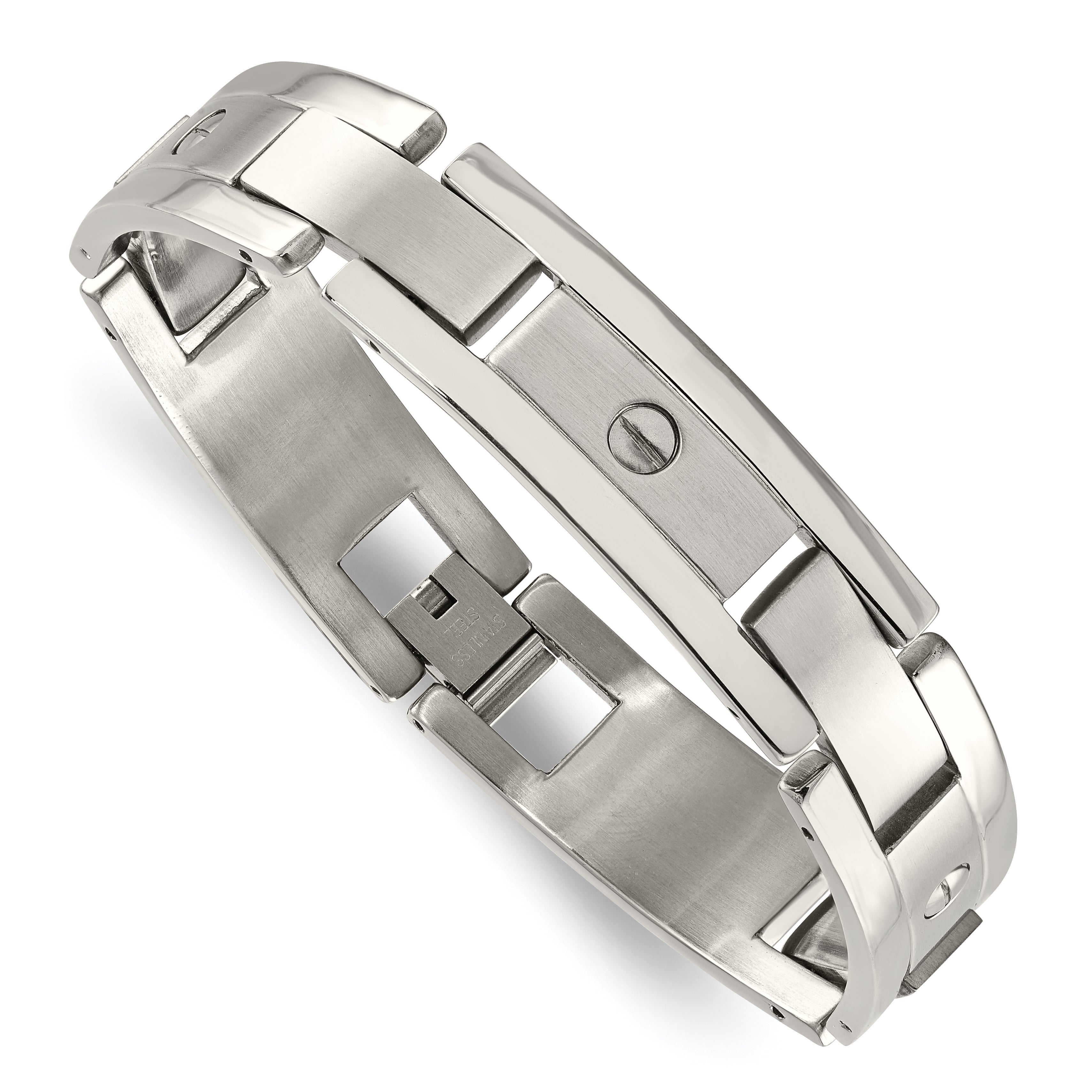 Sophia Jewelers Stainless Steel Men's Bracelet and Accessories Set Engravable Gift