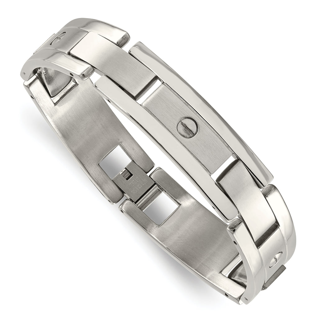 Sophia Jewelers Stainless Steel Men's Bracelet and Accessories Set Engravable Gift