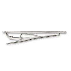 Chisel Stainless Tie Bar with 18K Gold Accent and Carbon Fiber