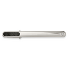Chisel Stainless Steel Polished with Black Carbon Fiber .03 Carat Diamond Tie Bar