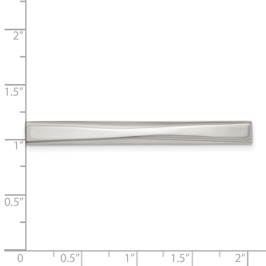 Sophia Jewelers Polished Engravable Stainless Steel Tie Bar Gift Ready