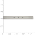 Sophia Jewelers Brushed Stainless Steel Engravable Tie Bar with Resin Accents