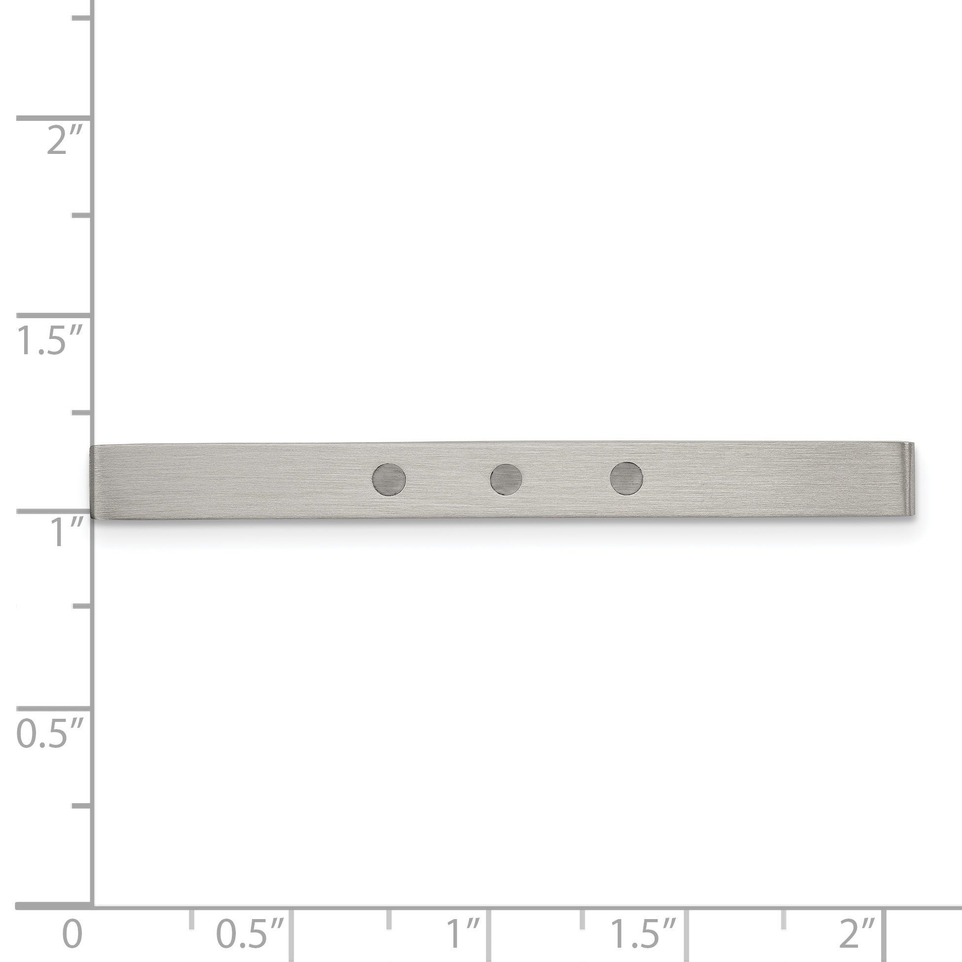 Sophia Jewelers Brushed Stainless Steel Engravable Tie Bar with Resin Accents