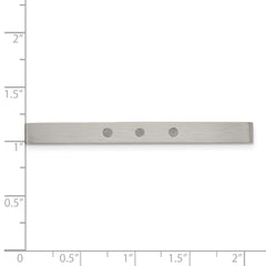Sophia Jewelers Brushed Stainless Steel Engravable Tie Bar with Resin Accents