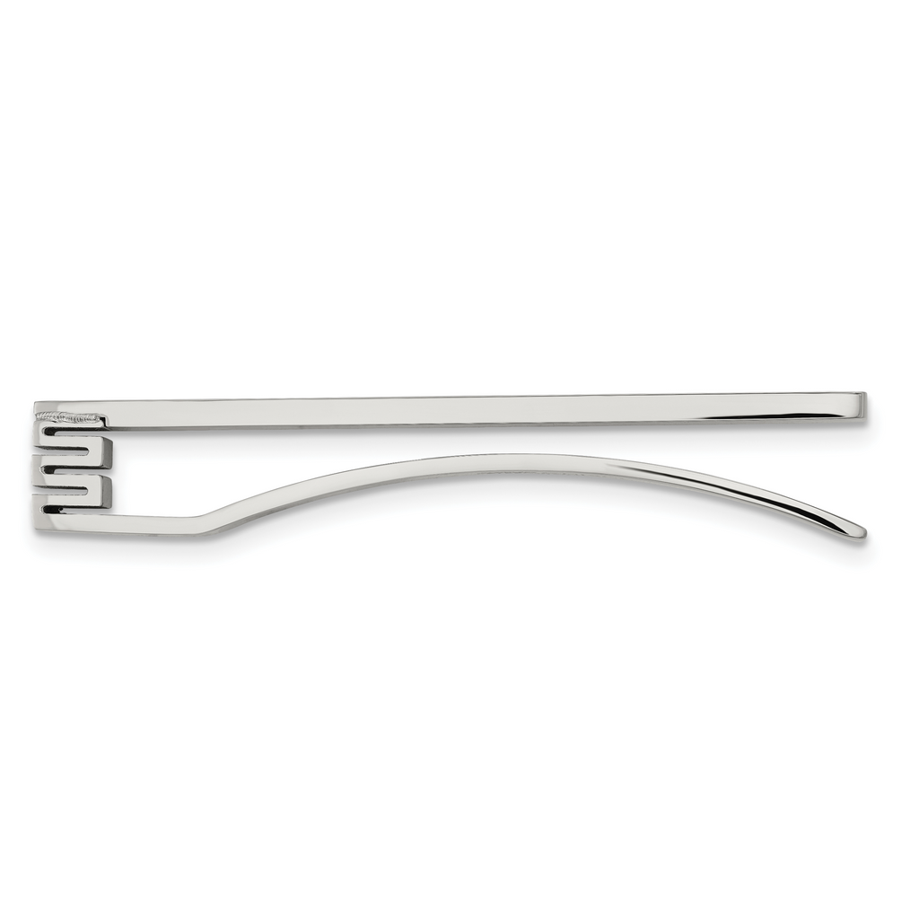 Sophia Jewelers Polished Gold-Plated Stainless Steel Diamond Tie Bar