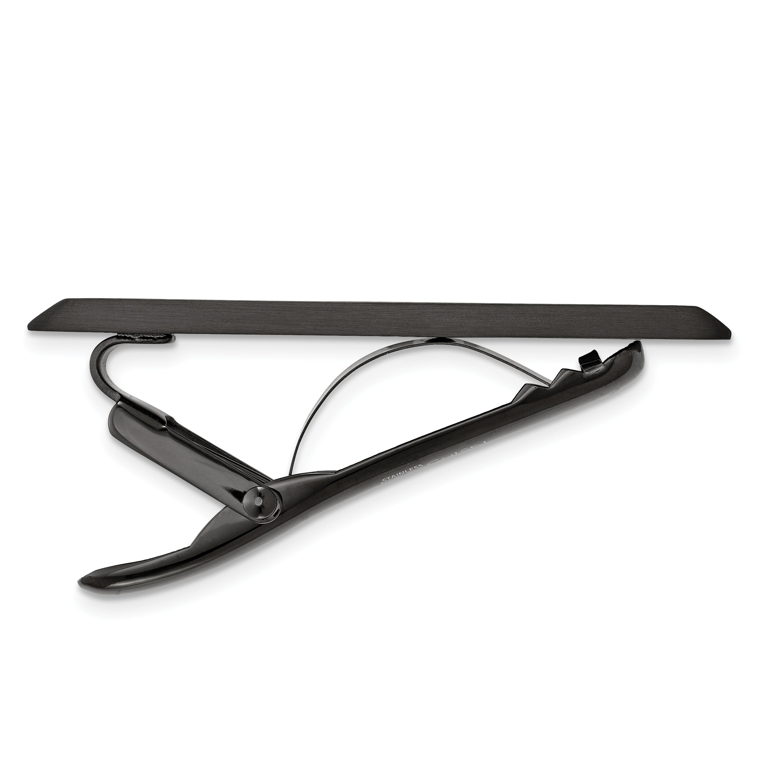 Chisel Stainless Steel Engravable Black Plated Men's Tie Bar Gift Ready