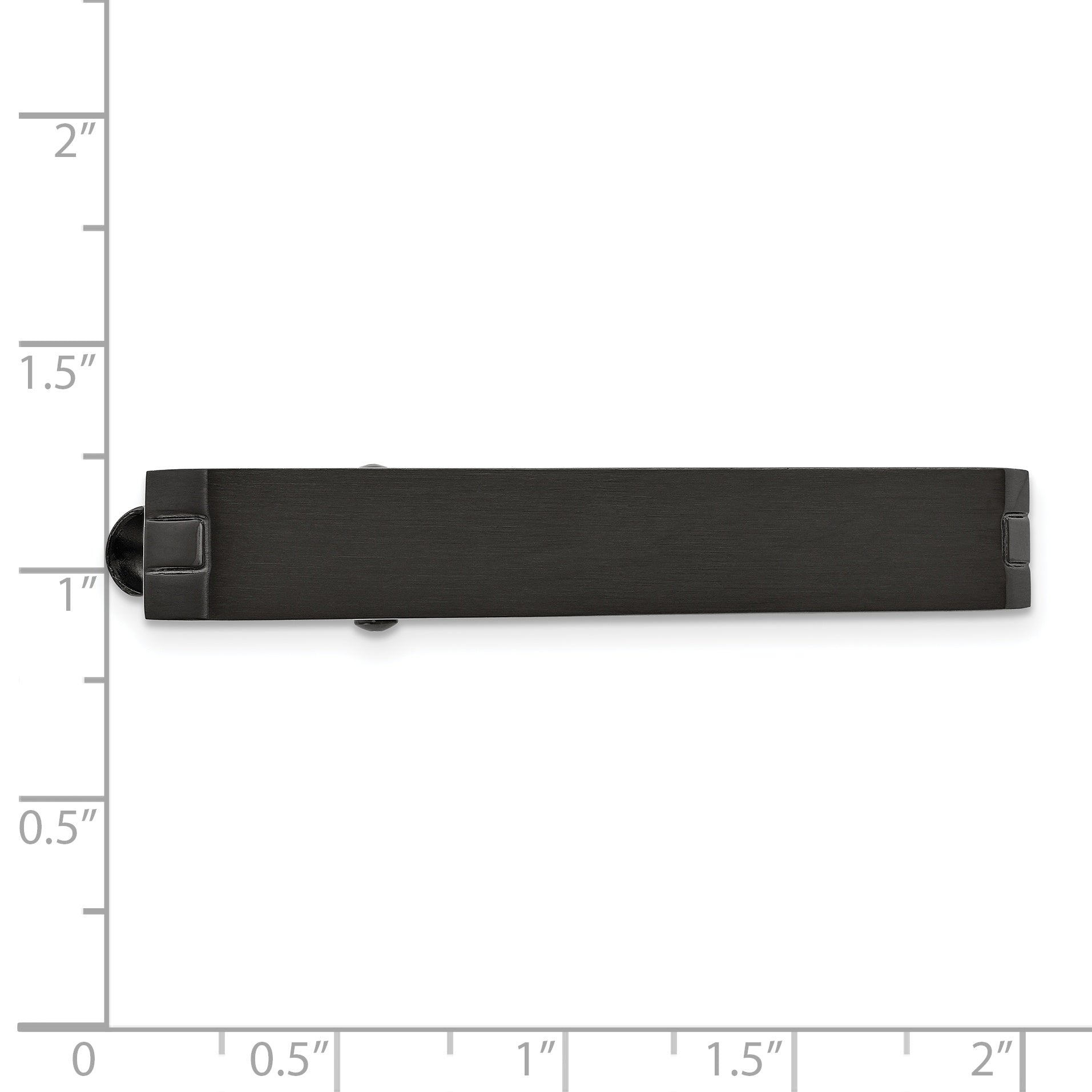 Chisel Stainless Steel Engravable Black Plated Men's Tie Bar Gift Ready