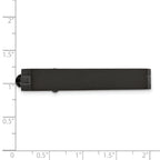 Chisel Stainless Steel Engravable Black Plated Men's Tie Bar Gift Ready