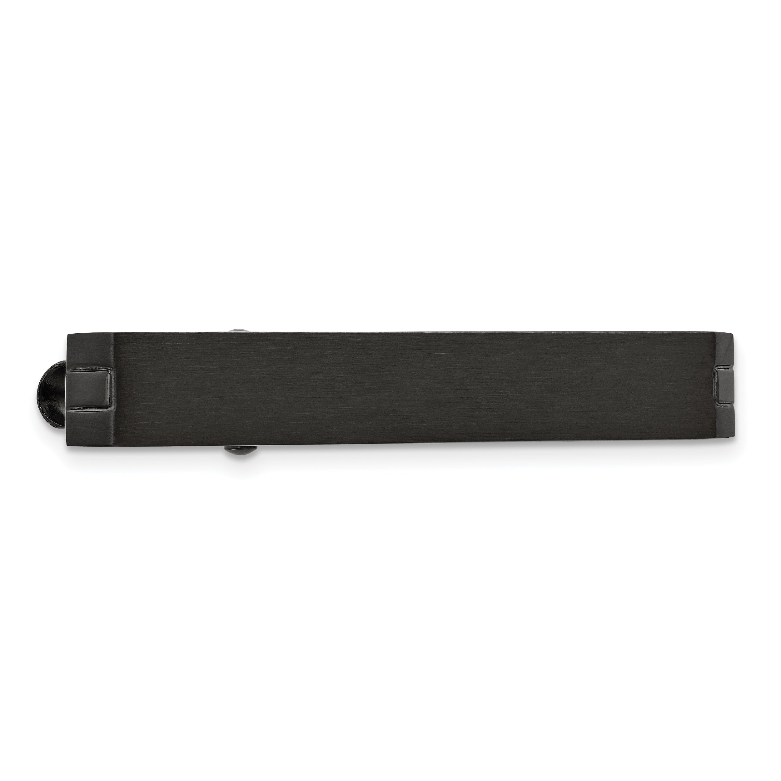 Chisel Stainless Steel Brushed Black IP-plated Tie Bar