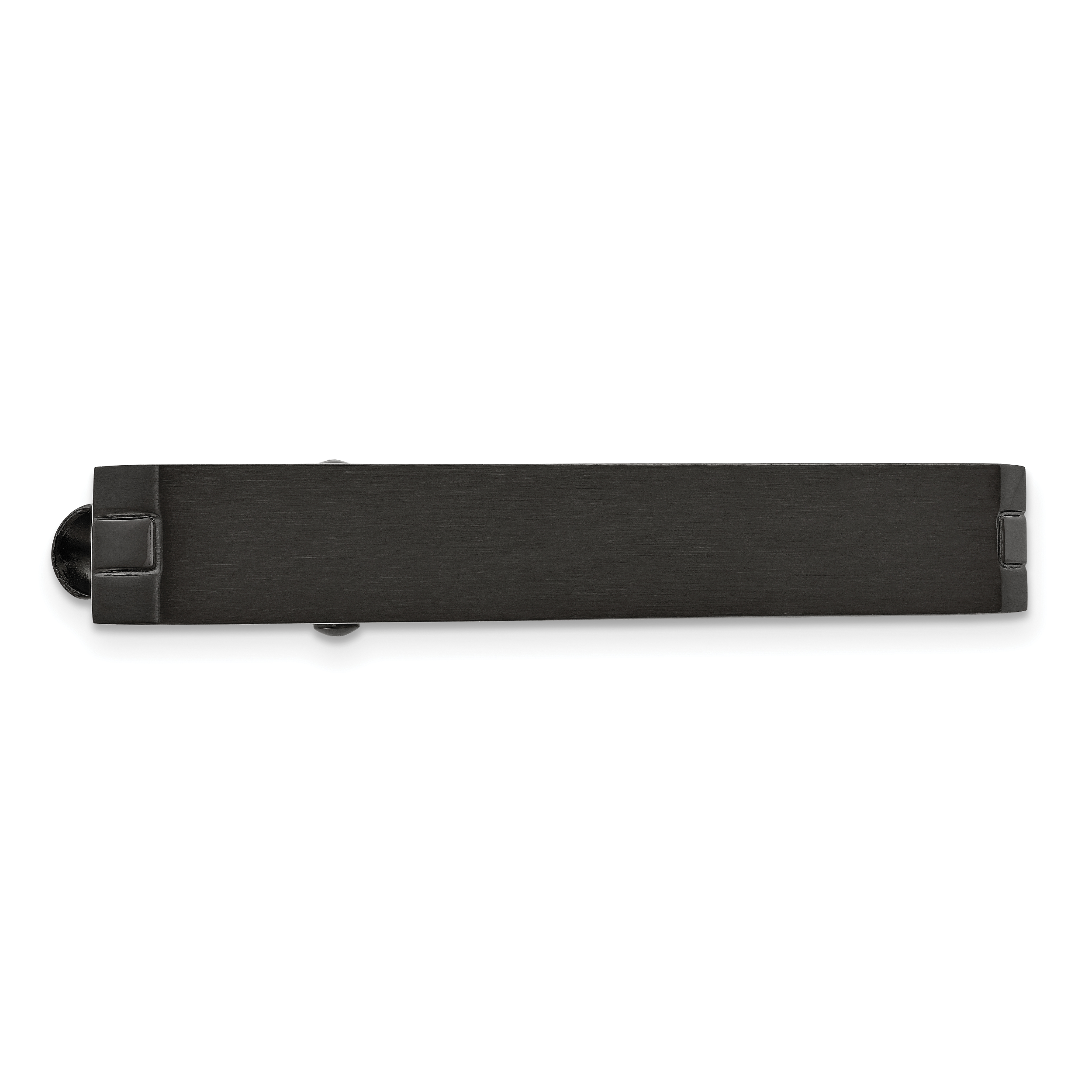 Chisel Stainless Steel Brushed Black IP-plated Tie Bar