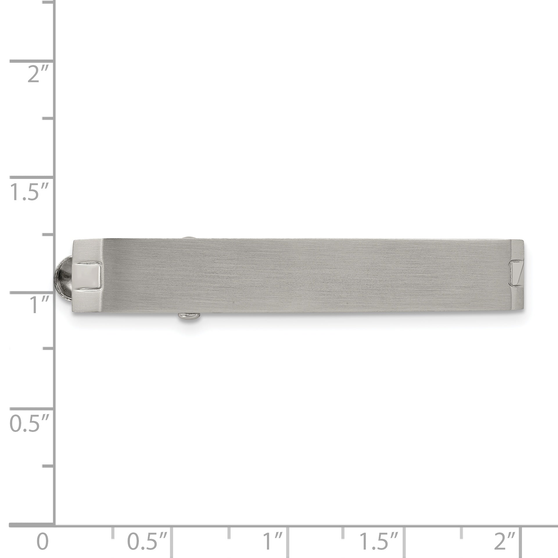 Men's Brushed Stainless Steel Tie Bar with Engravable Finish Gift Ready
