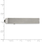 Men's Brushed Stainless Steel Tie Bar with Engravable Finish Gift Ready