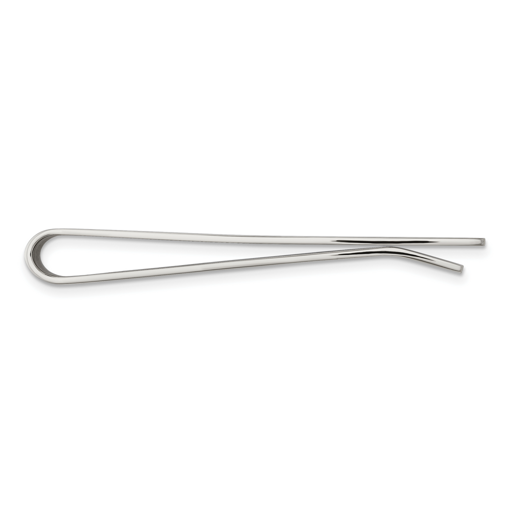 Stainless Steel Gold Tone Tie Bar Engravable with Polished Finish