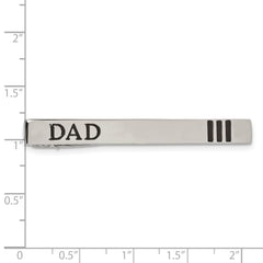 Chisel Stainless Steel Polished Enameled Dad Tie Bar