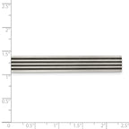 Stainless Steel Men's Tie Bar with Brushed Elegant Black Rubber Design