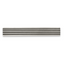 Chisel Stainless Steel Brushed Black Rubber Tie Bar