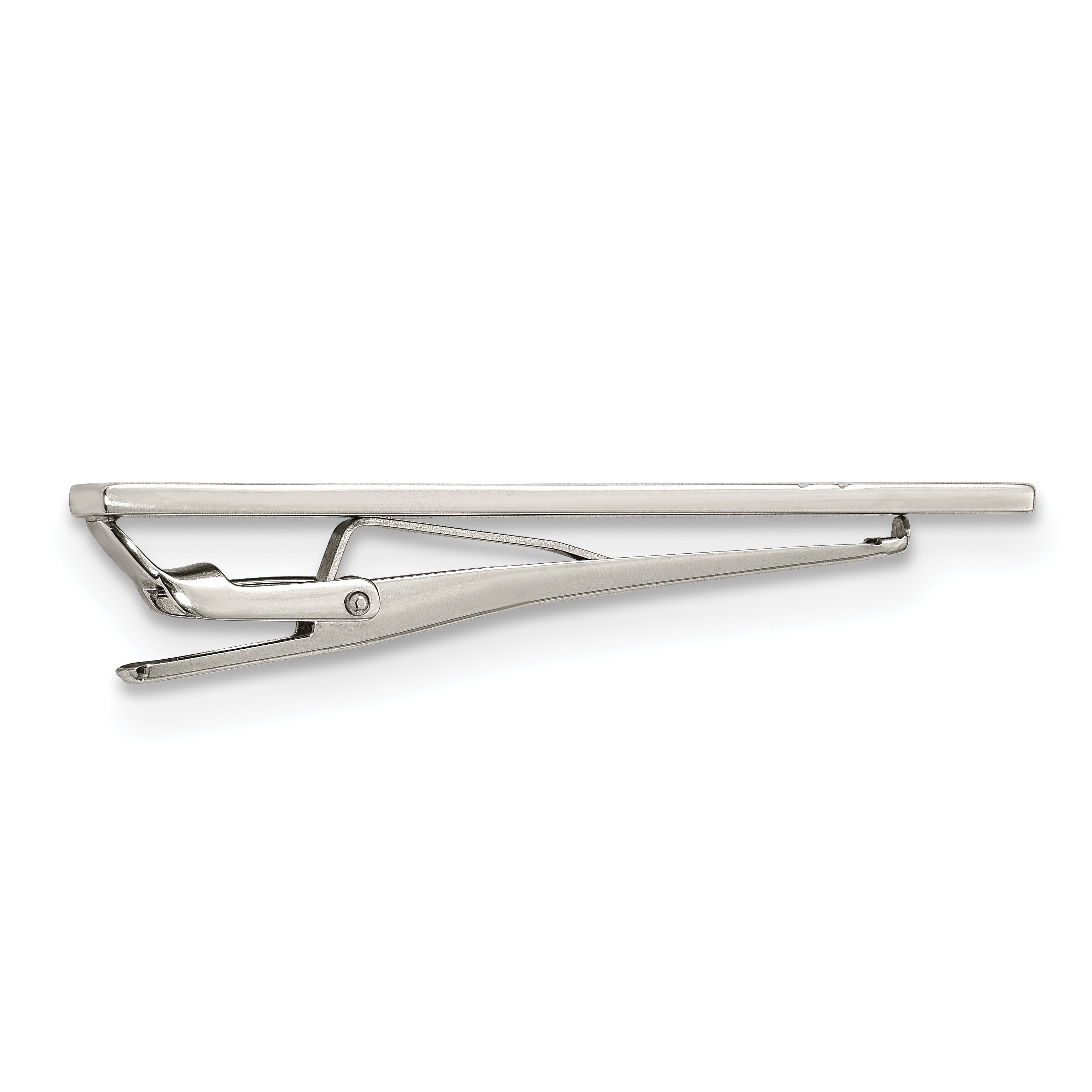 Chisel Stainless Steel Polished with CZ Tie Bar Secondary image
