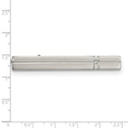 Chisel Stainless Steel Polished with CZ Tie Bar