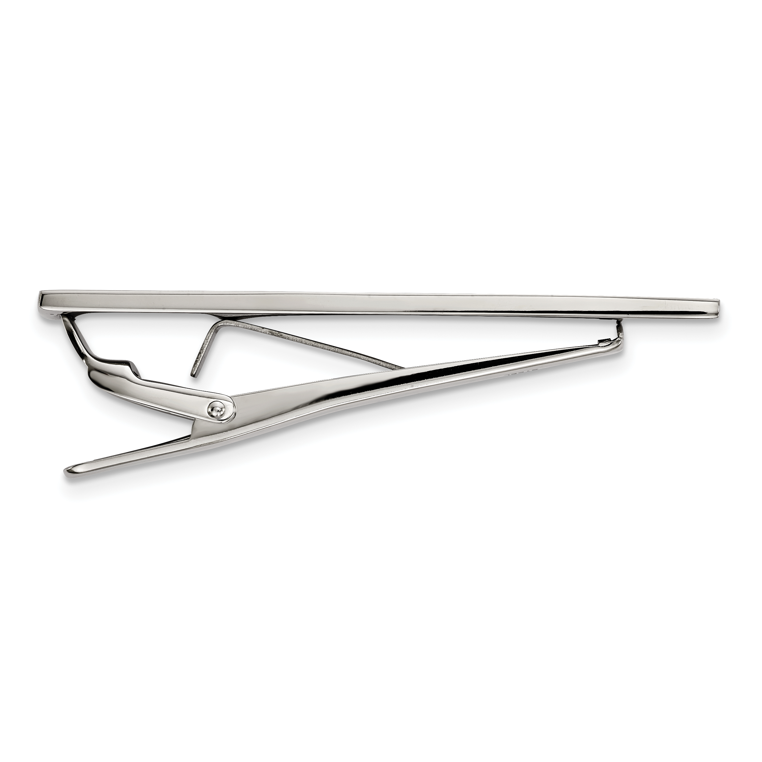 Chisel Stainless Steel Polished Studded Tie Bar Secondary image