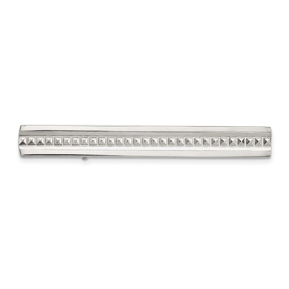 Men's Studded Tie Bar in Stainless Steel - Sophia Jewelers Main image