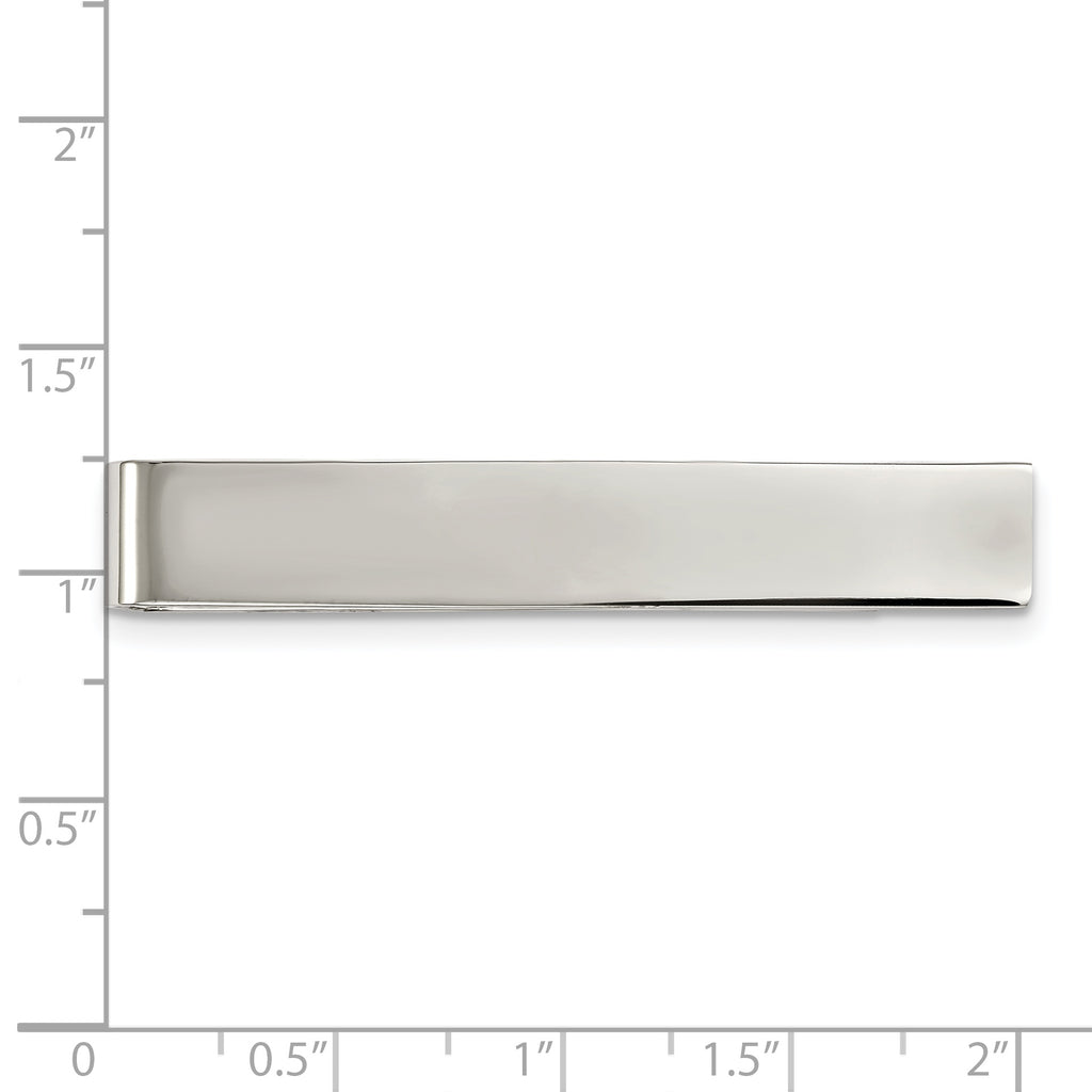 Polished Tie Bar & Money Clip in Stainless Steel