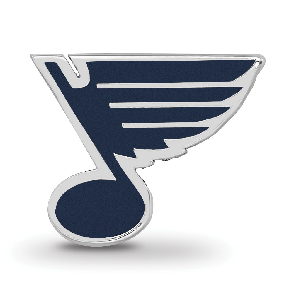 Sterling Silver NHL LogoArt St. Louis Blues Enameled Logo Bead